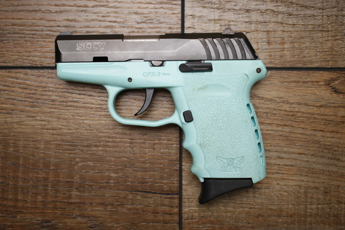 SCCY CPX-2 9MM Police Trade-in Pistol with Blue Frame